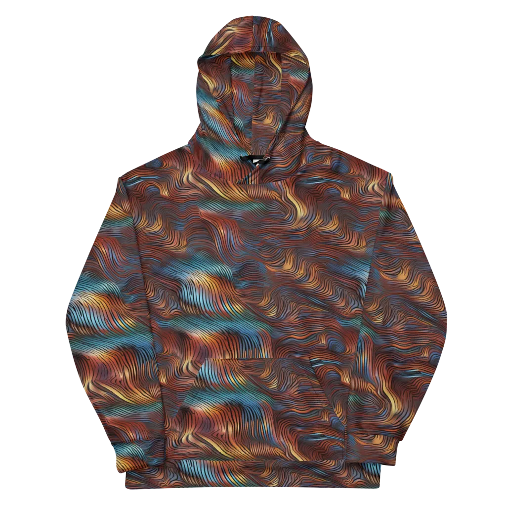 Molten Topography on Cotton Hoodie — Front