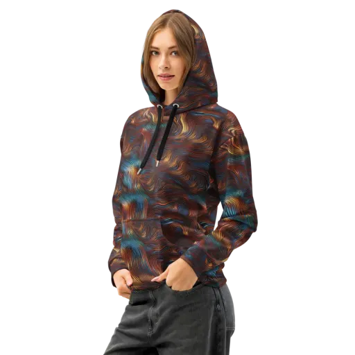 Molten Topography on a Cotton Hoodie