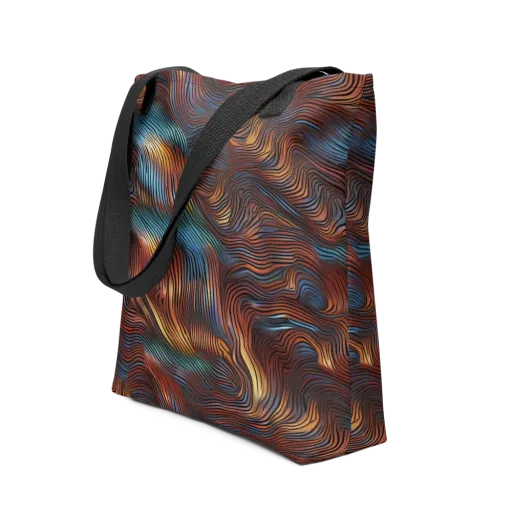 Molten Topography on a Tote Bag