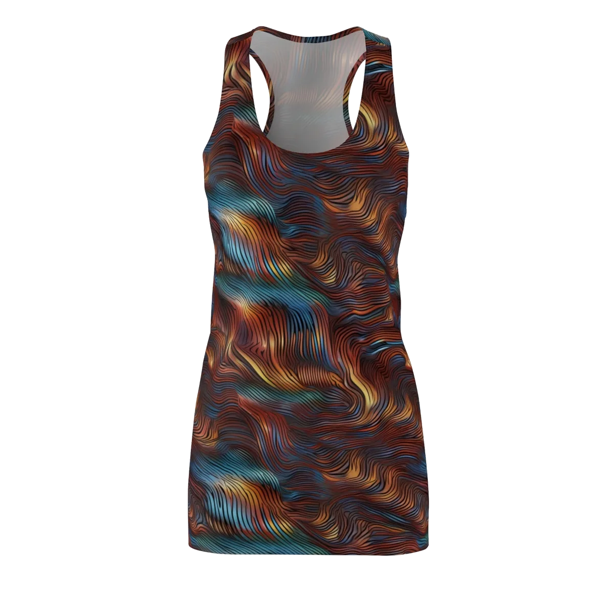 Molten Topography on Racerback Dress — Front