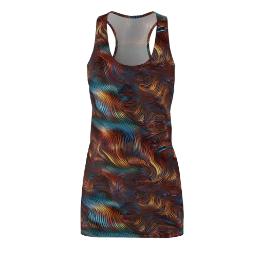 Molten Topography on a Racerback Dress