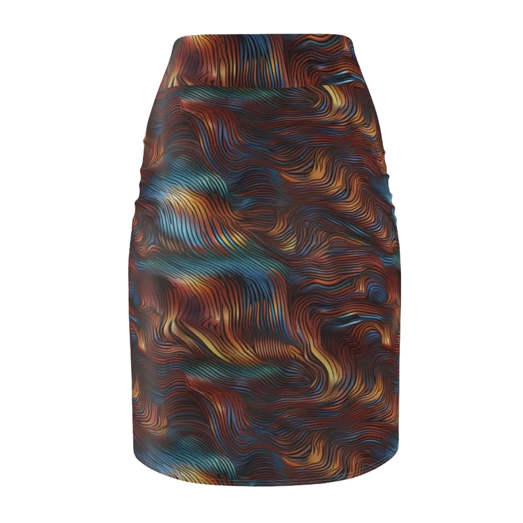 Molten Topography on Pencil Skirt — Back