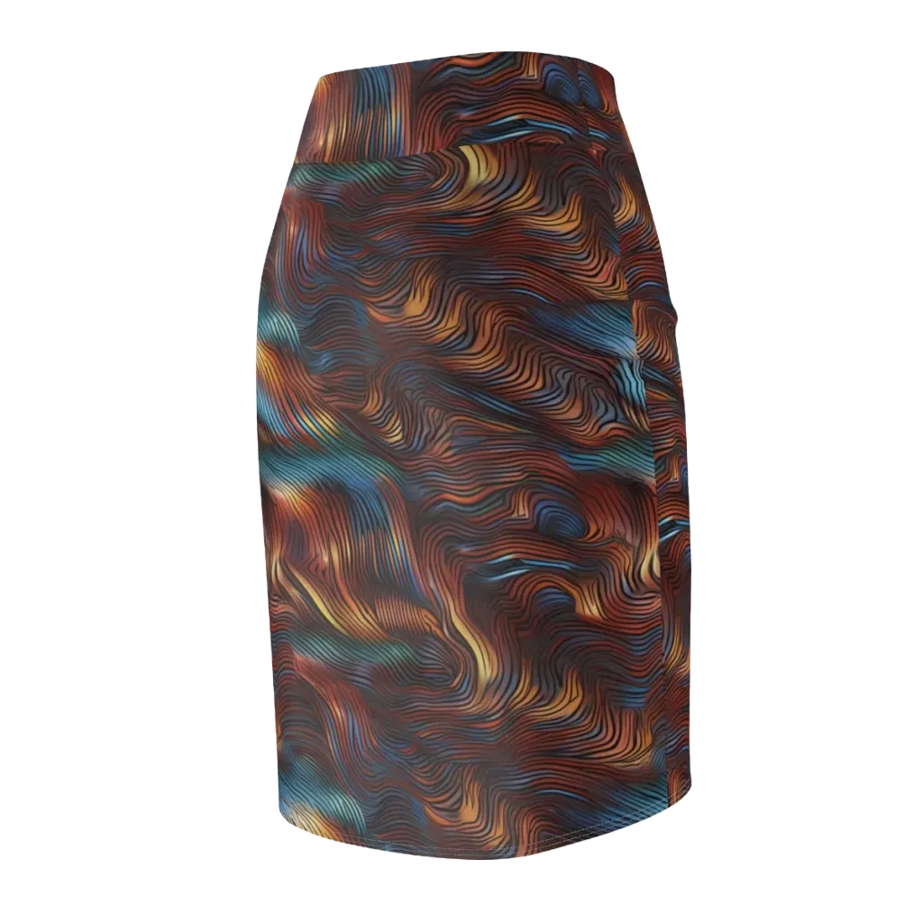 Molten Topography on Pencil Skirt — Back Side