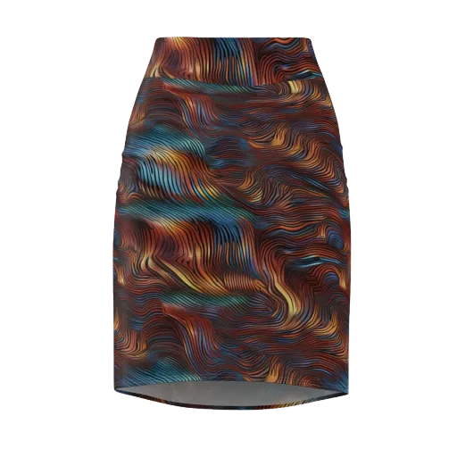 Molten Topography on a Pencil Skirt