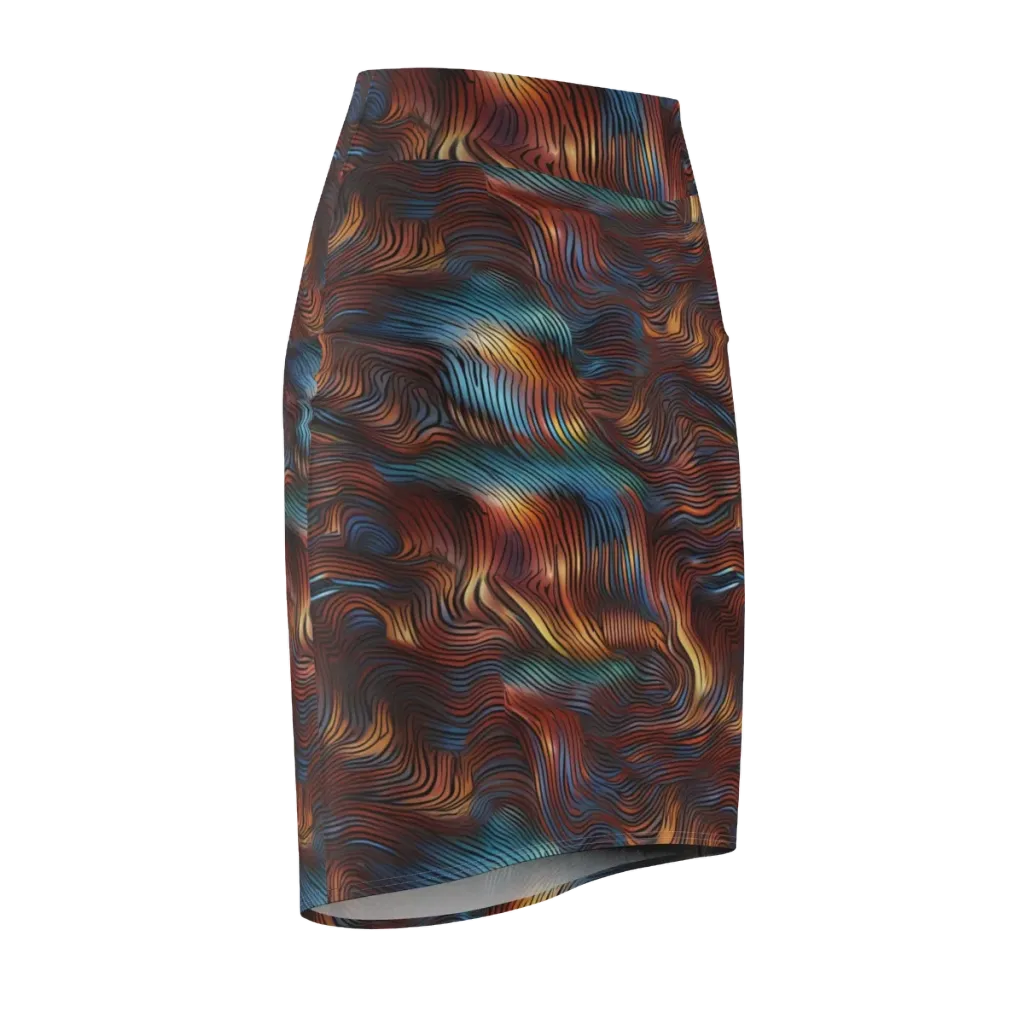 Molten Topography on Pencil Skirt — Front Side