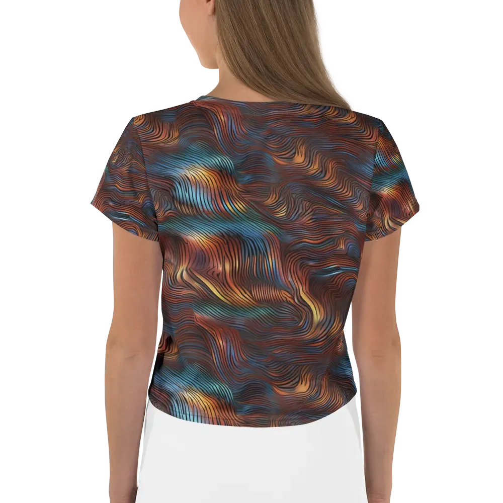 Molten Topography on Crop Tee — Back