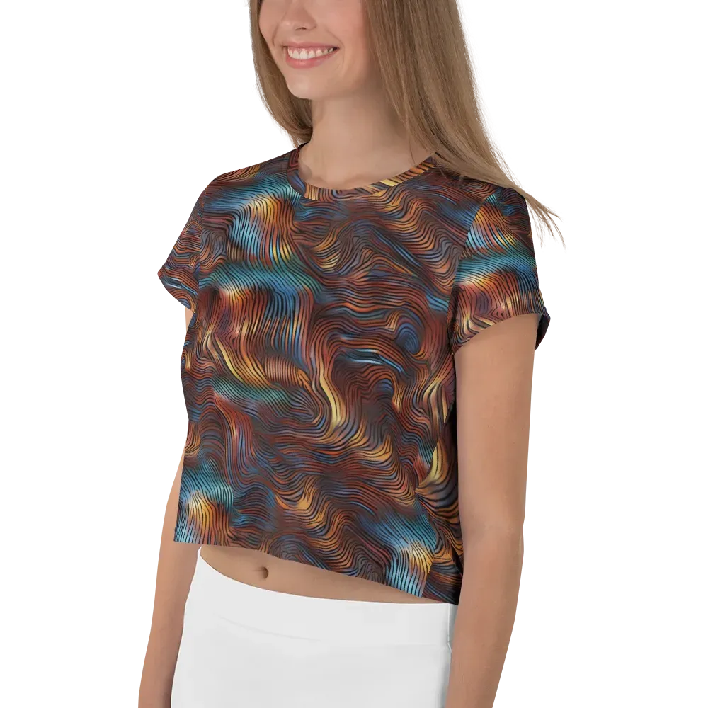 Molten Topography on Crop Tee — Left