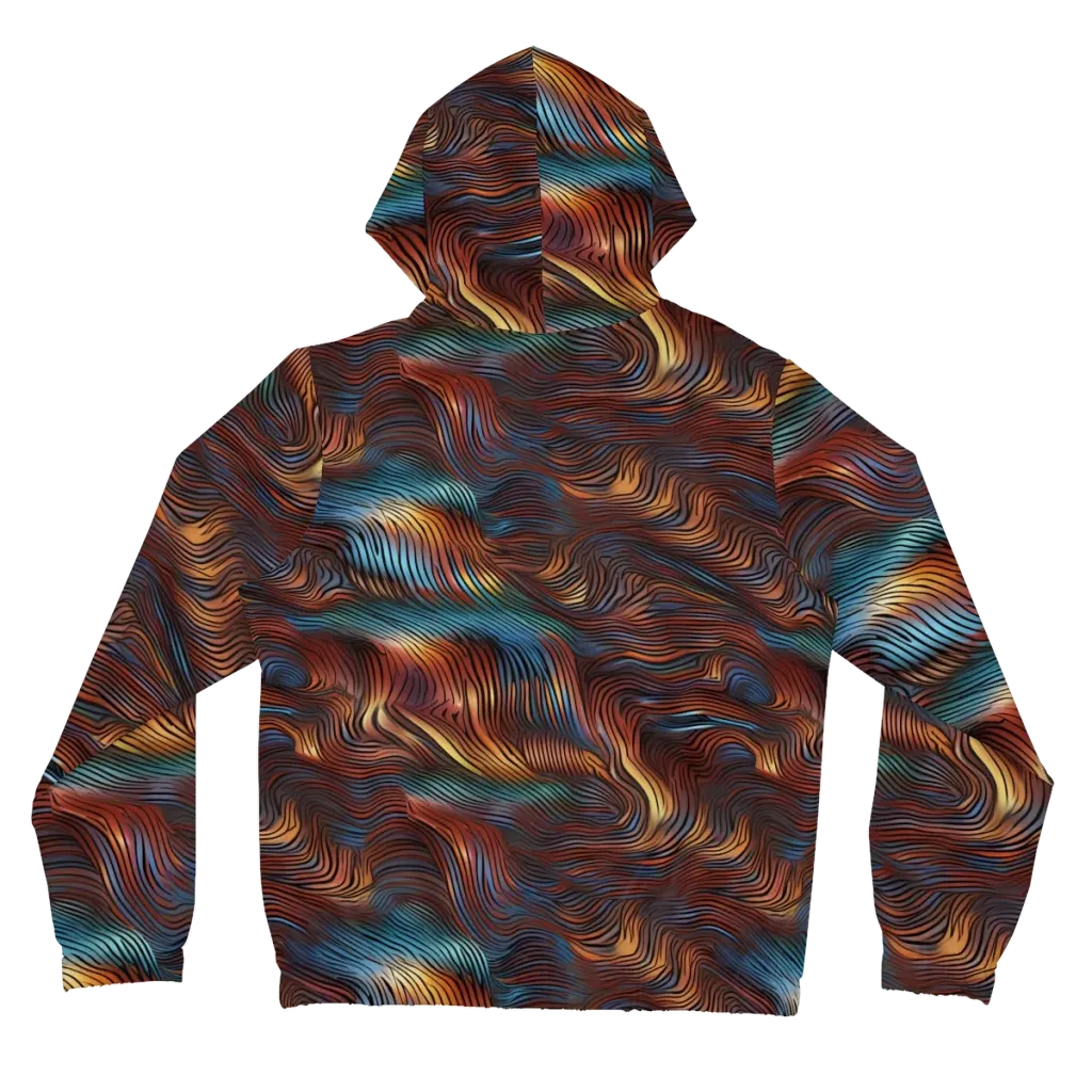 Molten Topography on Women's Full-Zip Hoodie — Back
