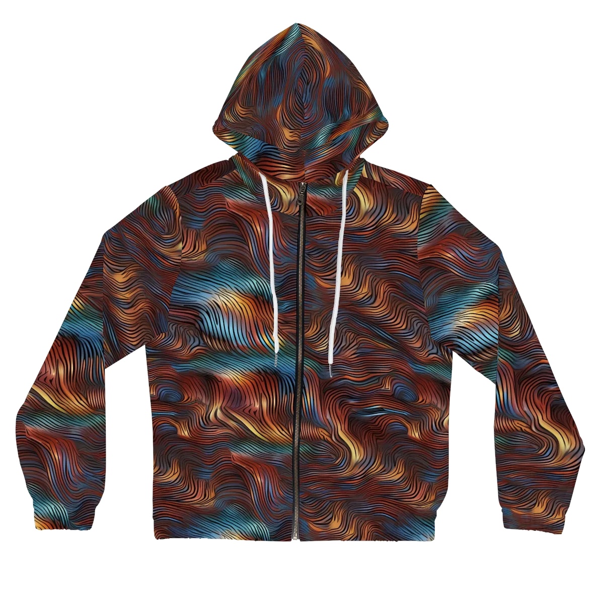 Molten Topography on Women's Full-Zip Hoodie — Front