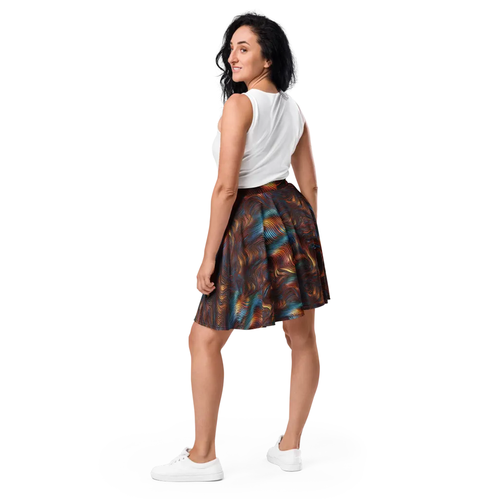 Molten Topography on Skater Skirt — Back