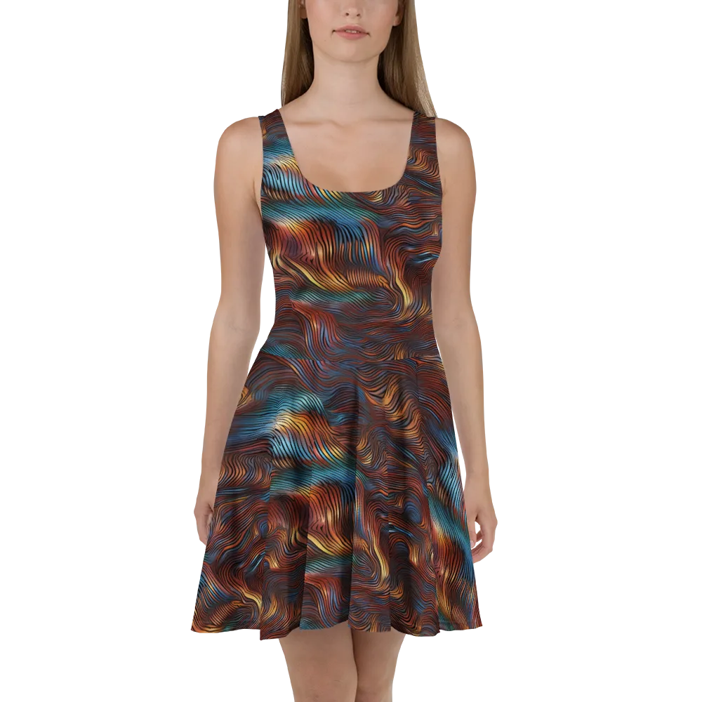 Molten Topography on Skater Dress — Front