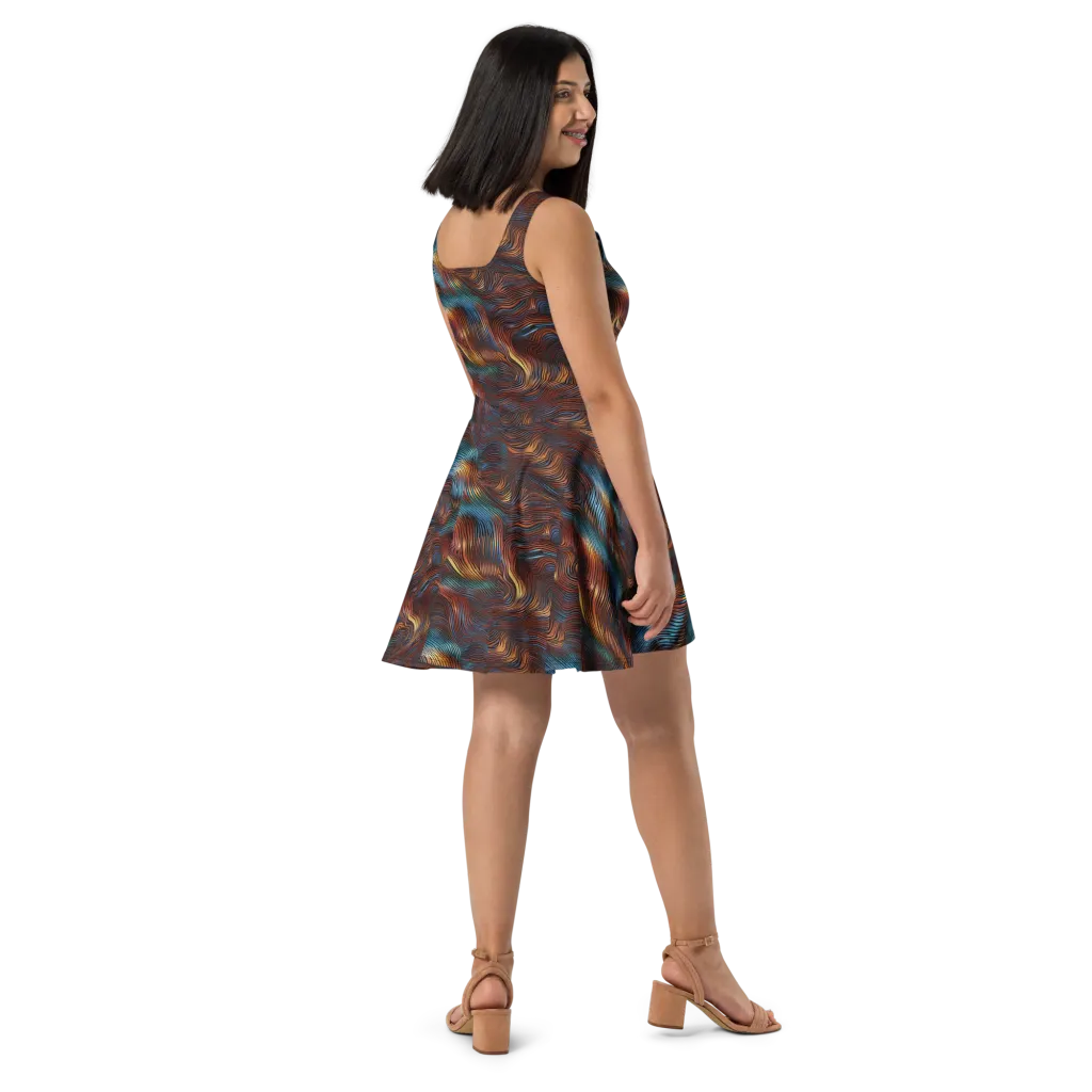 Molten Topography on Skater Dress — Right