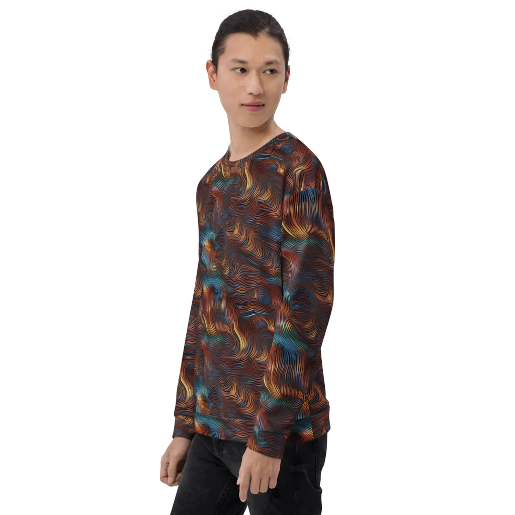 Molten Topography on Sweatshirt — Left Front