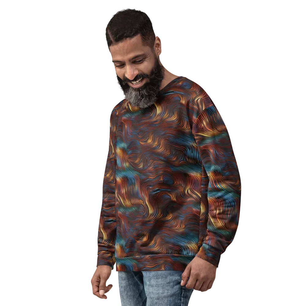 Molten Topography on Sweatshirt — Left Front