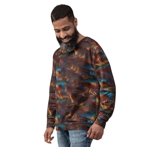 Molten Topography on a Sweatshirt