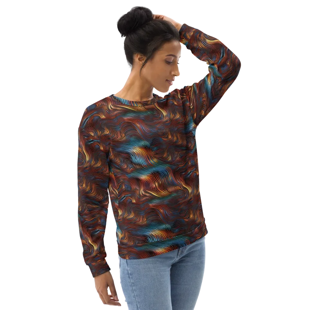 Molten Topography on Sweatshirt — Right Front