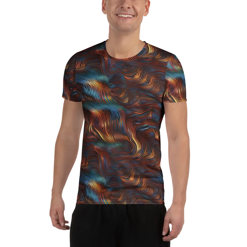 Molten Topography on Men's Athletic T-Shirt — Front