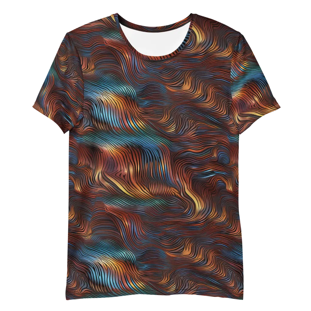 Molten Topography on Men's Athletic T-Shirt — Front