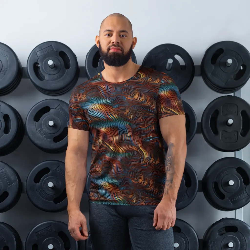 Molten Topography on Men's Athletic T-Shirt — Front