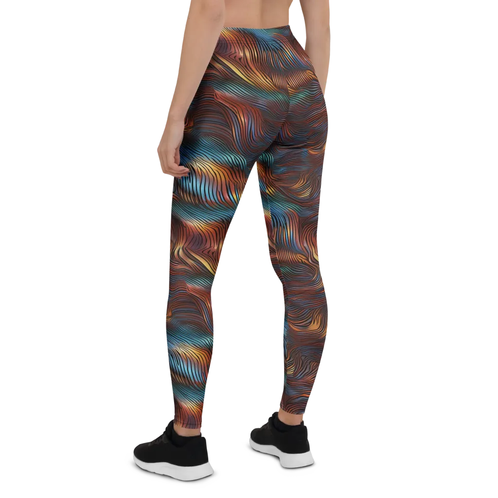 Molten Topography on Leggings — Back