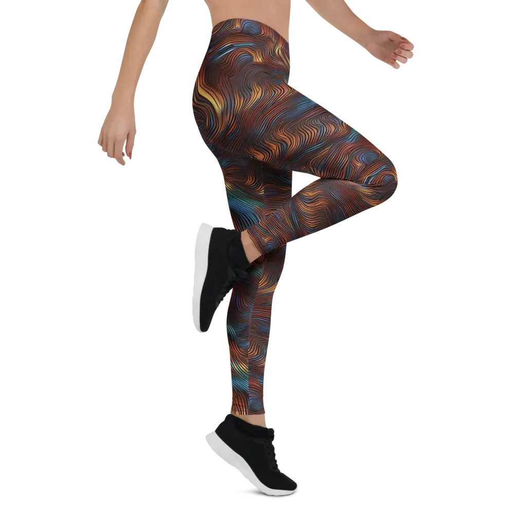 Molten Topography on Leggings — Right