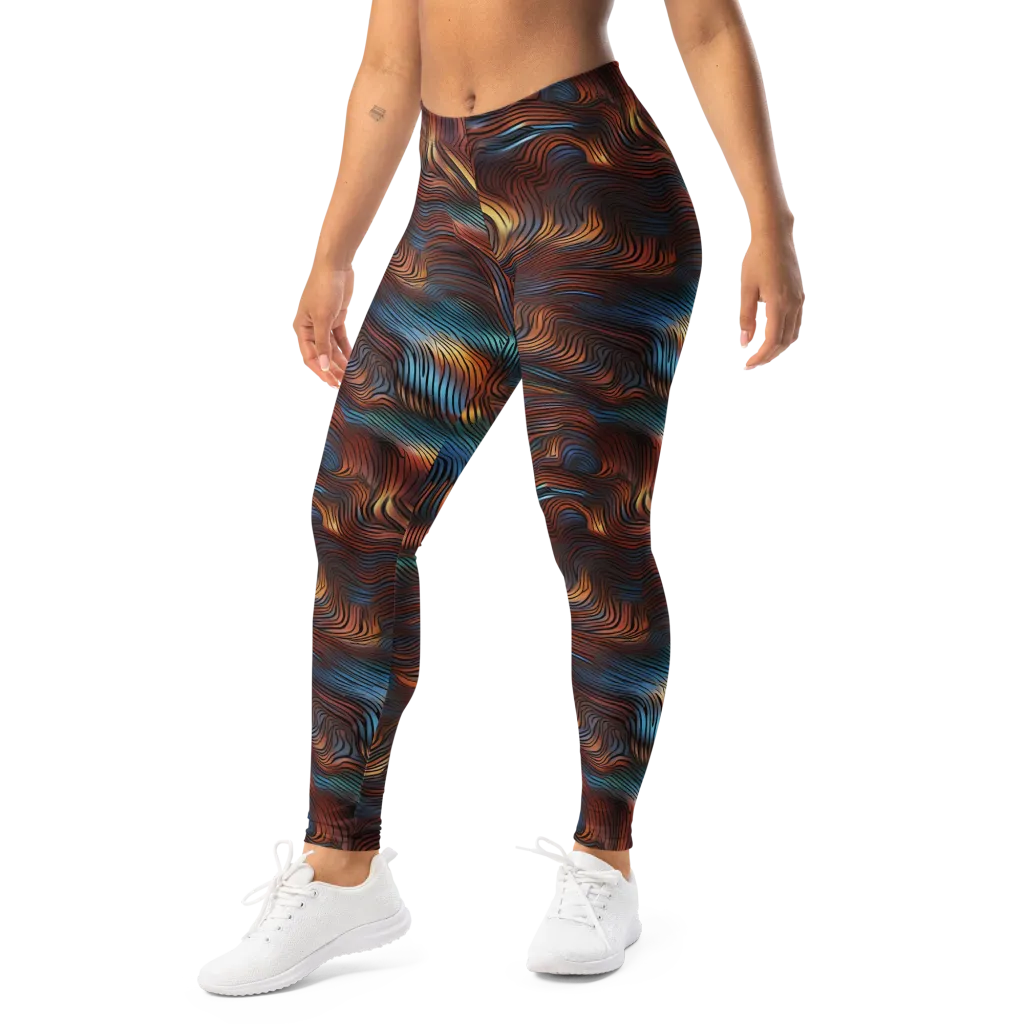 Molten Topography on Leggings — Left Front