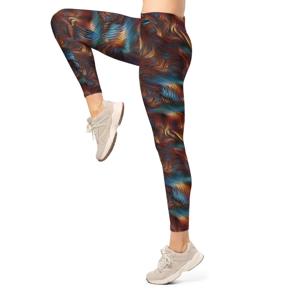 Molten Topography on Leggings — Left