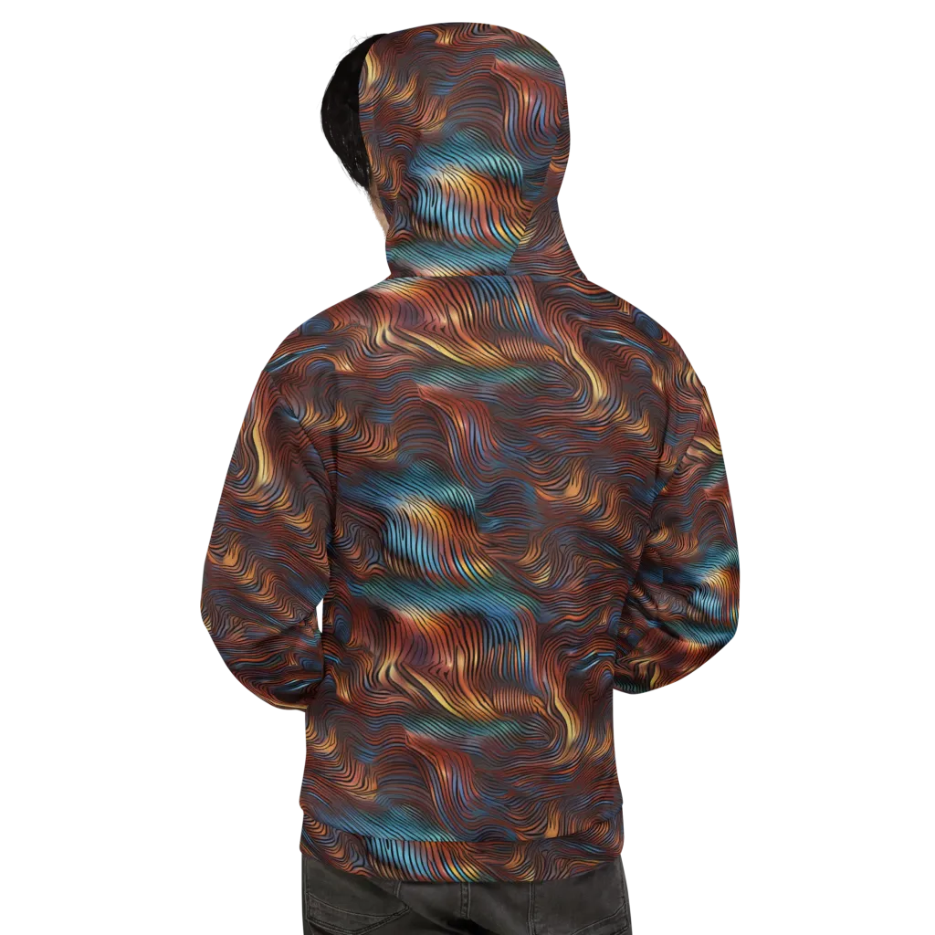 Molten Topography on Hoodie — Back
