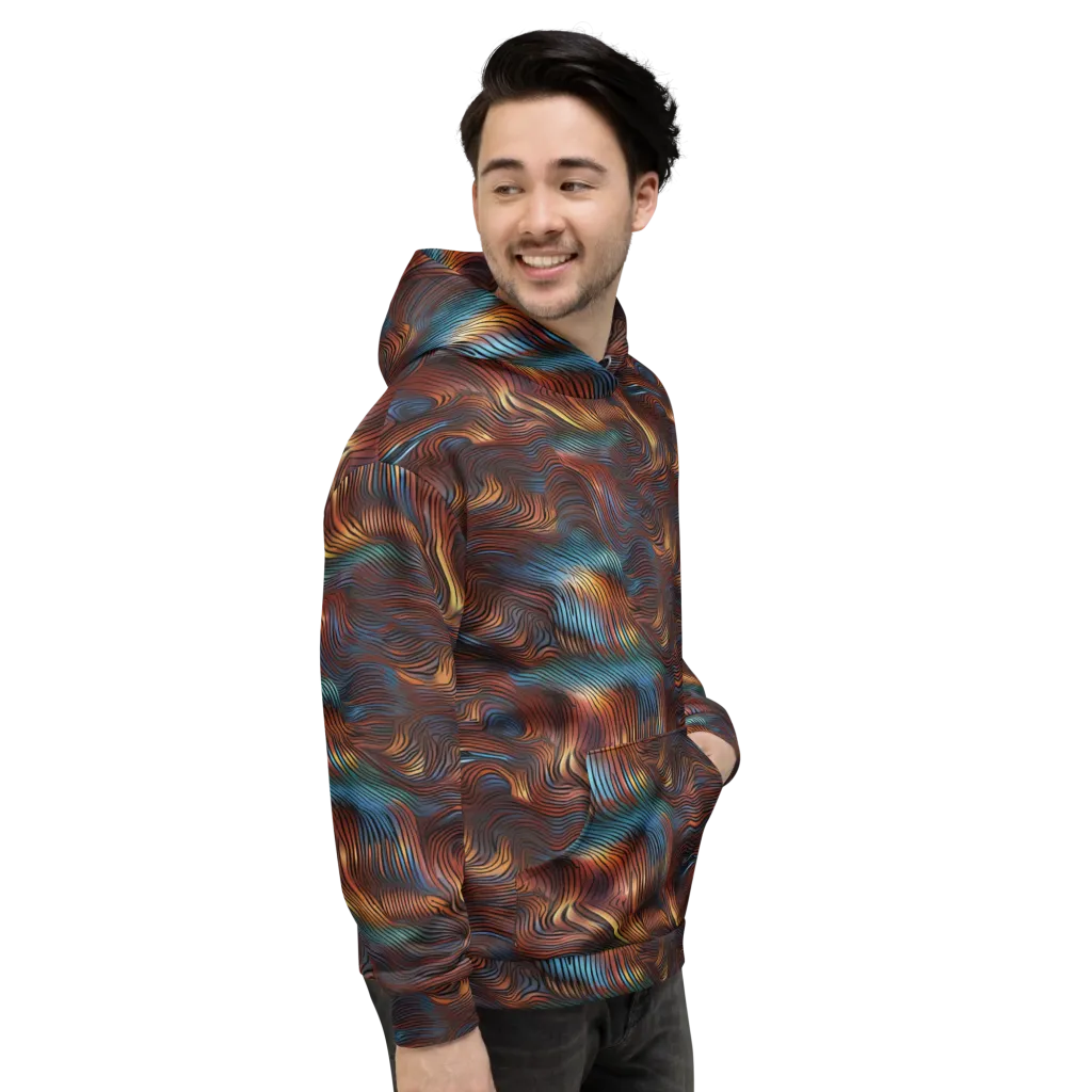 Molten Topography on Hoodie — Right