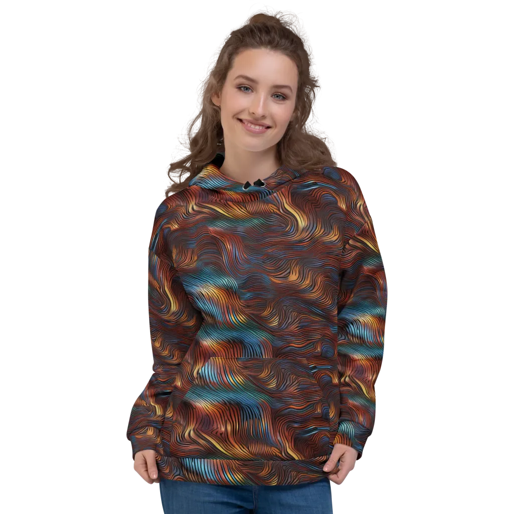 Molten Topography on Hoodie — Front