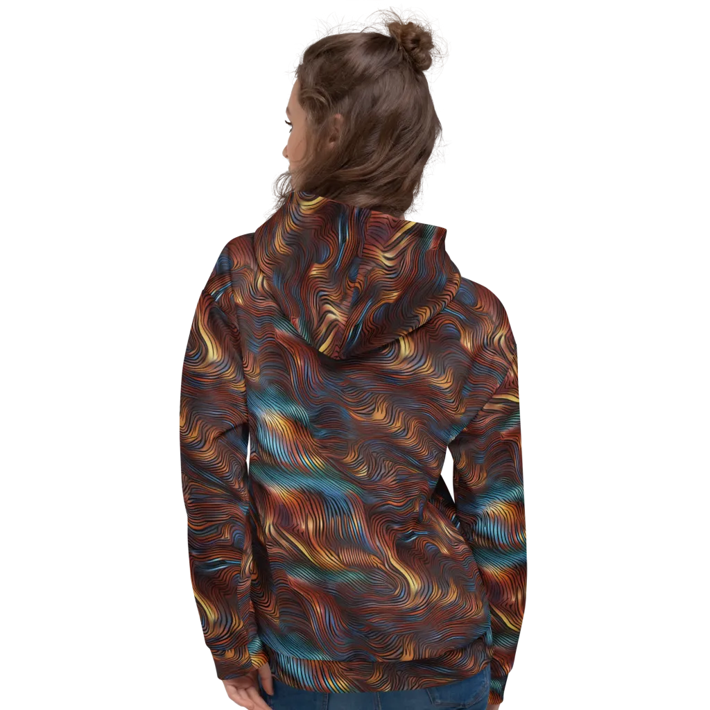 Molten Topography on Hoodie — Back