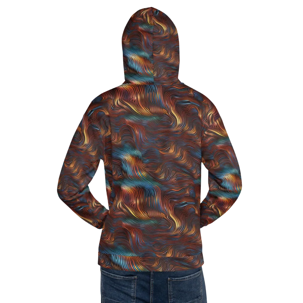Molten Topography on Hoodie — Back