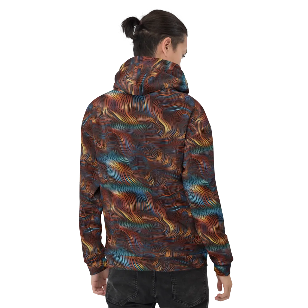 Molten Topography on Hoodie — Back