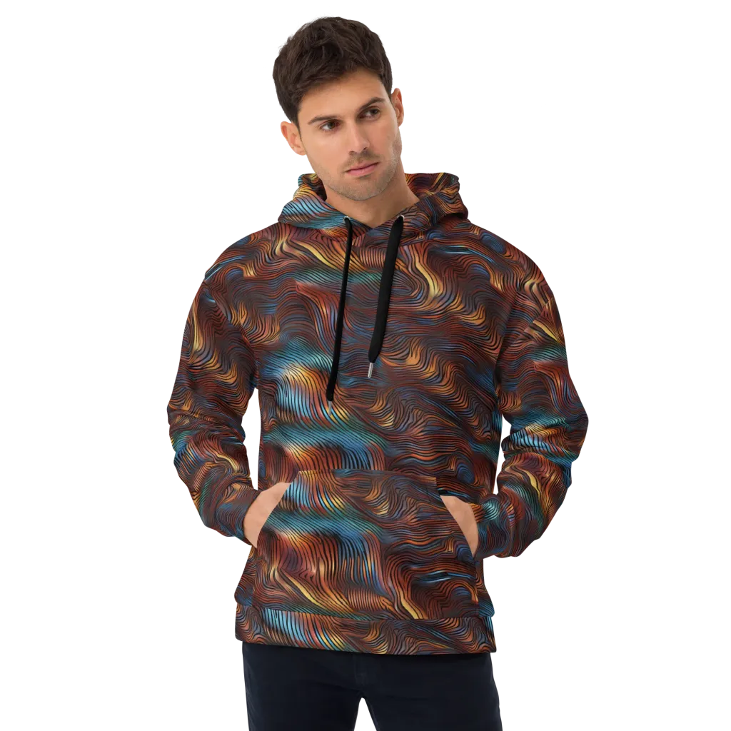 Molten Topography on Hoodie — Front