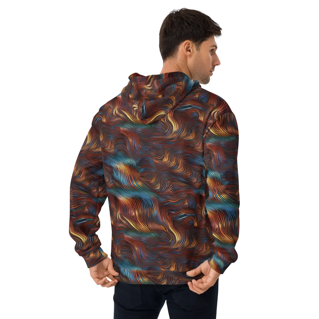 Molten Topography on Hoodie — Back