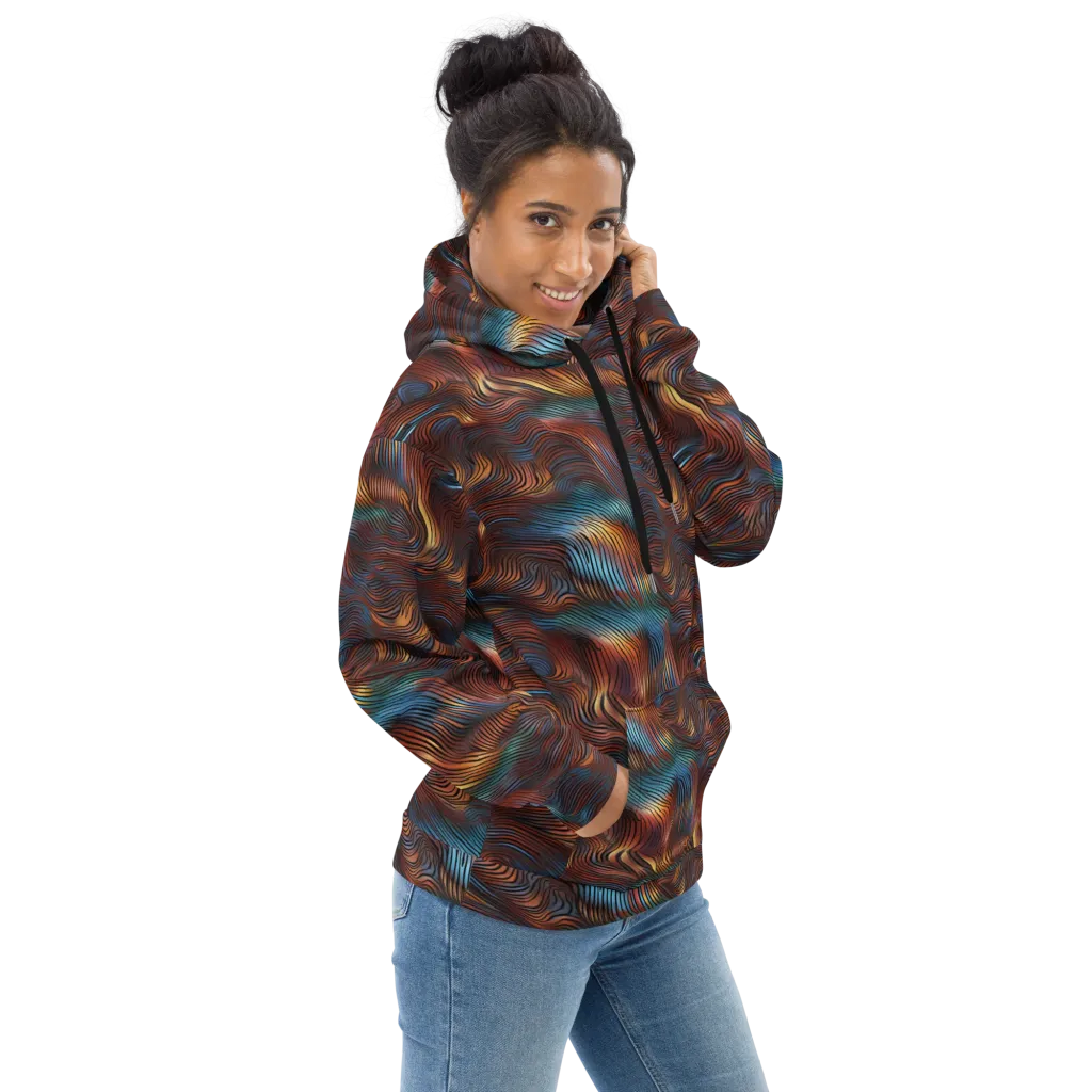 Molten Topography on Hoodie — Right