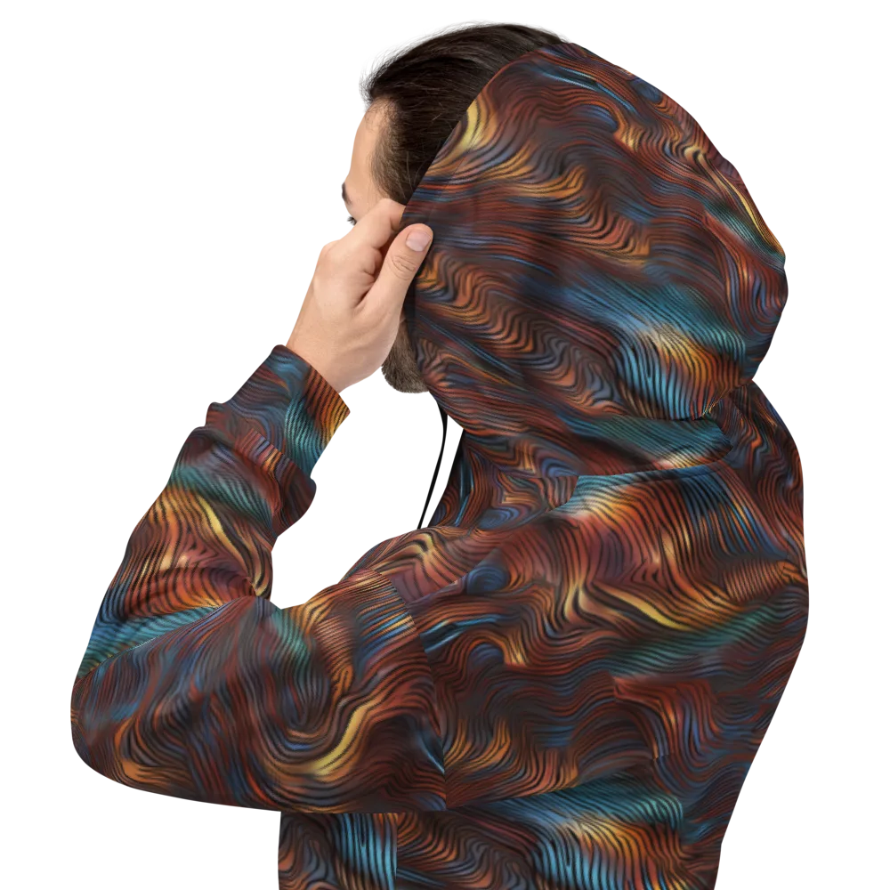 Molten Topography on Hoodie — Back
