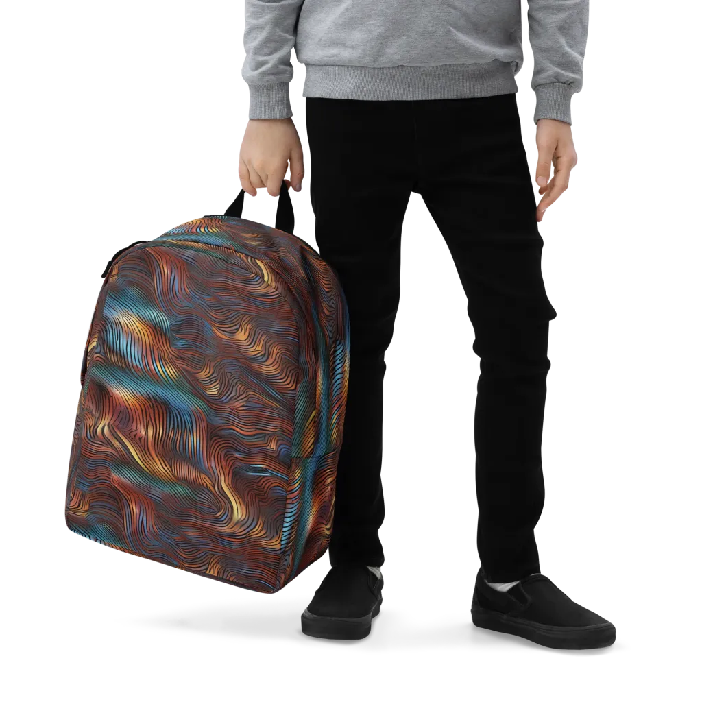 Molten Topography on Minimalist Backpack — Zoomed-in
