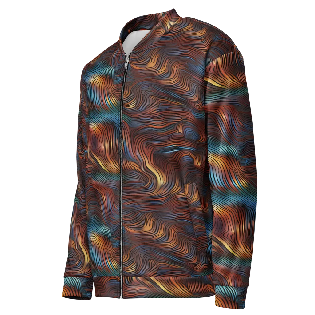 Molten Topography on Bomber Jacket — Left Front
