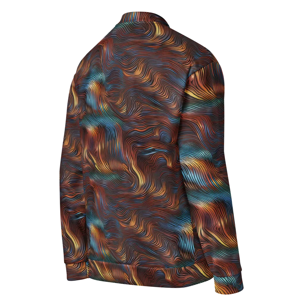 Molten Topography on Bomber Jacket — Right Back