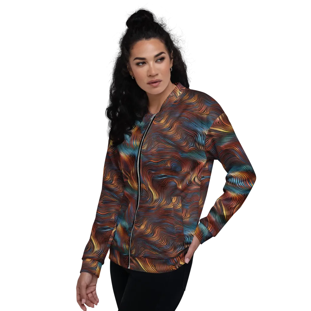 Molten Topography on Bomber Jacket — Left
