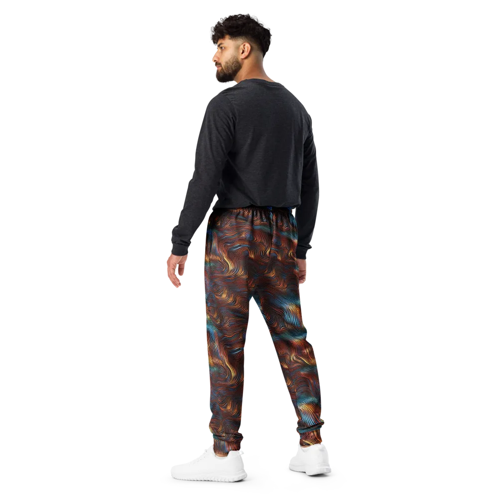 Molten Topography on Men's Joggers — Back
