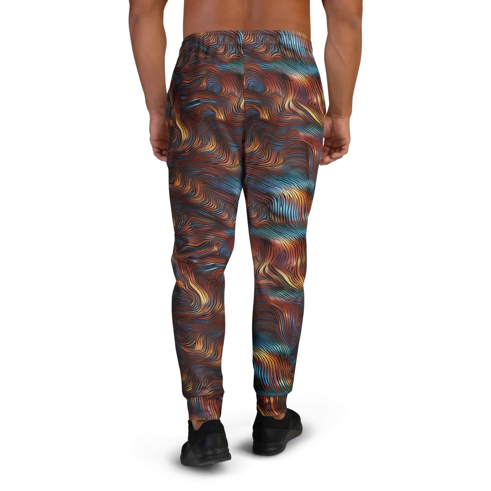 Molten Topography on Men's Joggers — Back