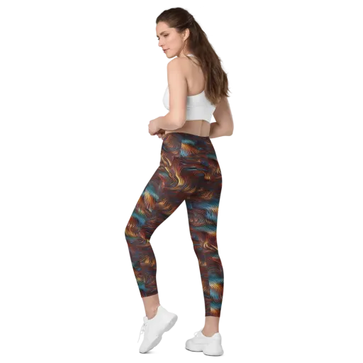 Molten Topography on a Leggings with Pockets