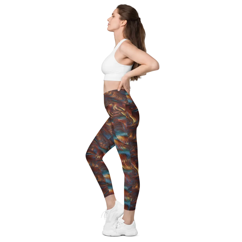 Molten Topography on Leggings with Pockets — Left