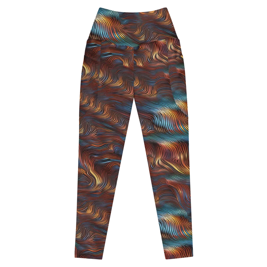 Molten Topography on Leggings with Pockets — Front