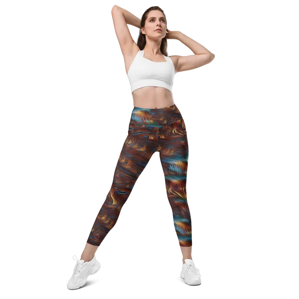 Molten Topography on Leggings with Pockets — Front