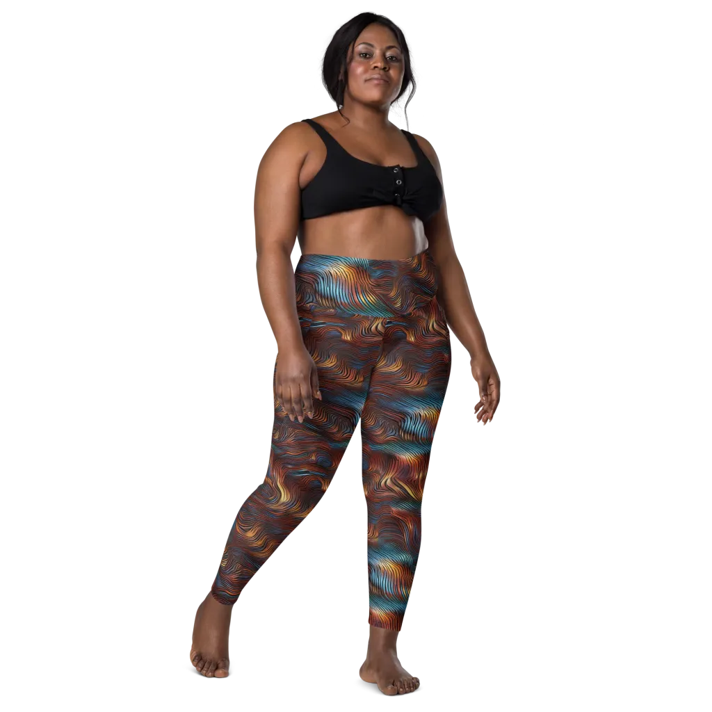 Molten Topography on Leggings with Pockets — Front