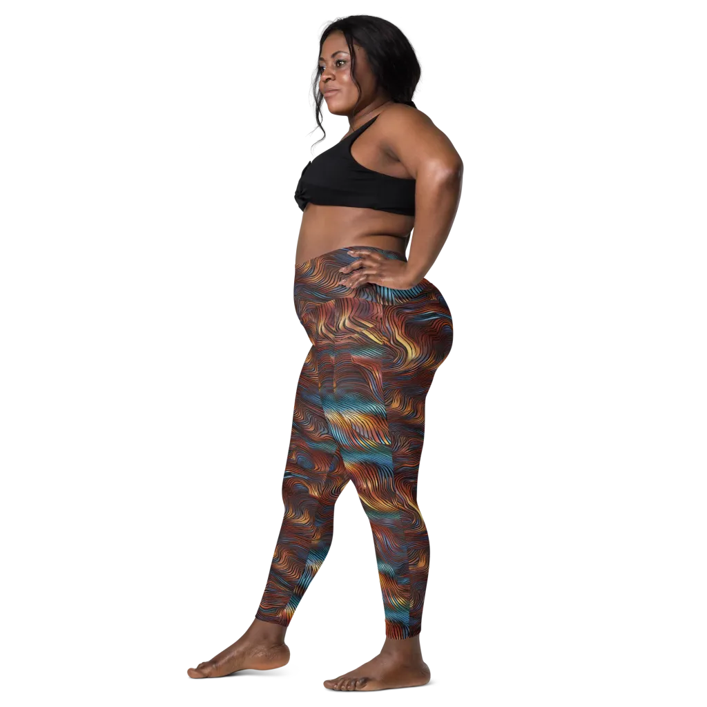 Molten Topography on Leggings with Pockets — Left