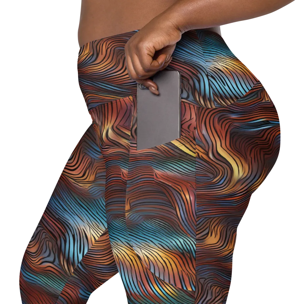 Molten Topography on Leggings with Pockets — Product details 2